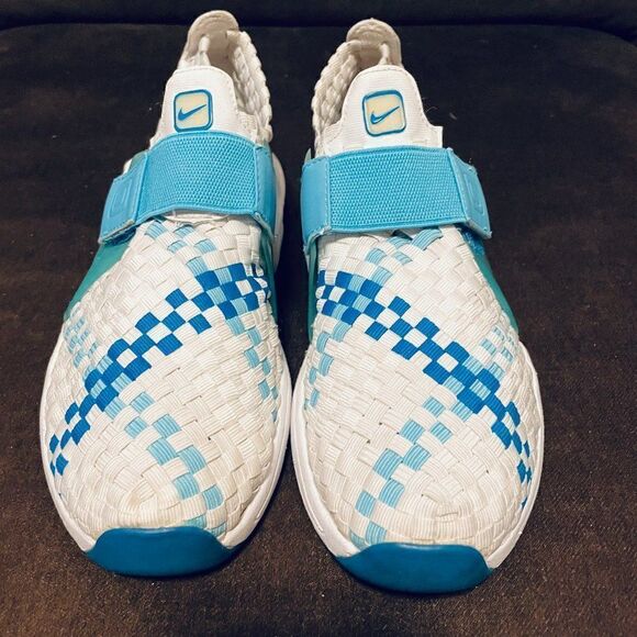 Vintage Nike Air Max Sphere Woven Women's White Blue 302260 Running Shoes - Picture 9 of 14
